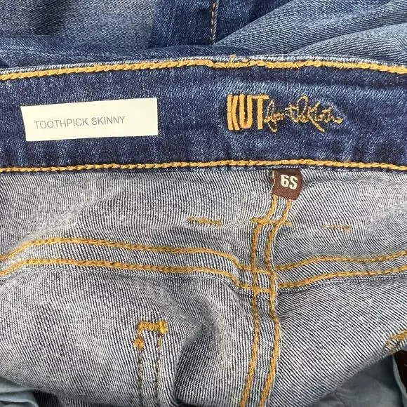 Kut from the Kloth Jeans Women's 6S Blue Toothpick Skinny Classic Minimalist - Picture 8 of 16